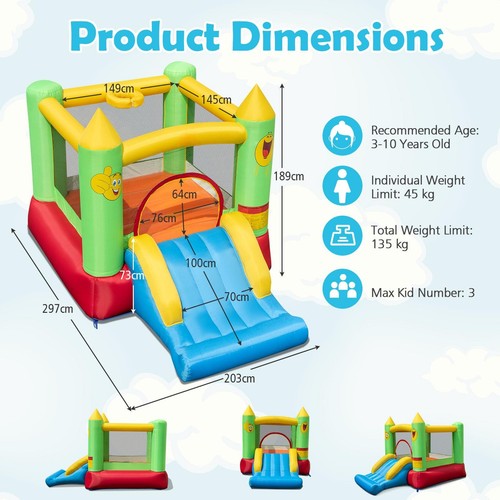 Inflatable bouncy castle with - inflatable,