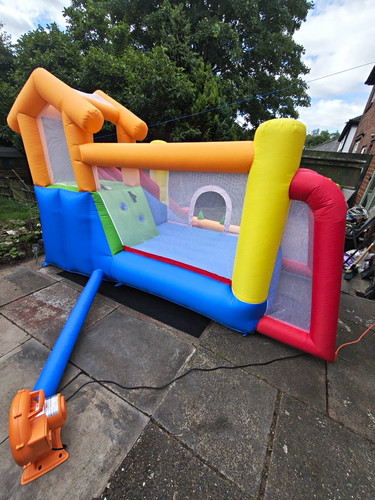 Inflatable bouncy castle with - bouncy,