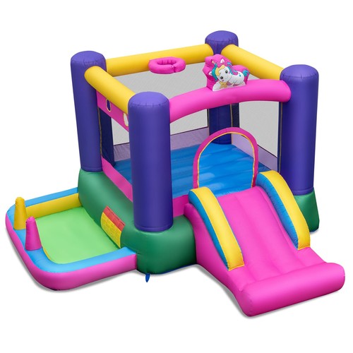 Inflatable bouncy castle with - bouncy,