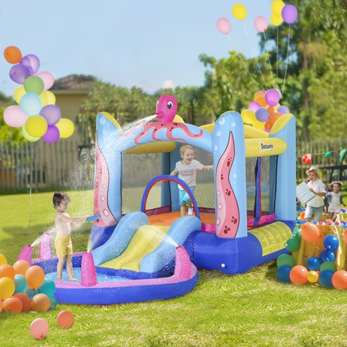 Bouncy castle with slide water - slide,