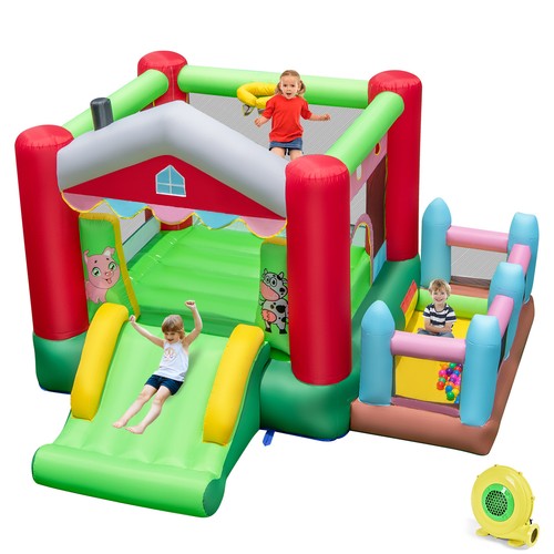 Gymax inflatable bounce house - bounce,