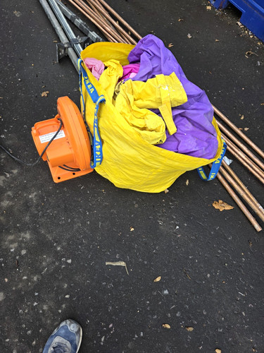 Yellow purple inflatable - purple,