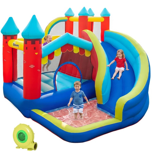 Kids bouncy castle slide pool - kids,